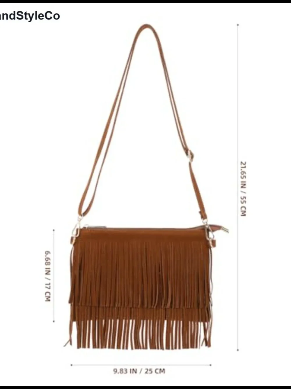 Vintage Fringe Crossbody Purse Tassel Saddle Bag Retro Shoulder Handbag Large